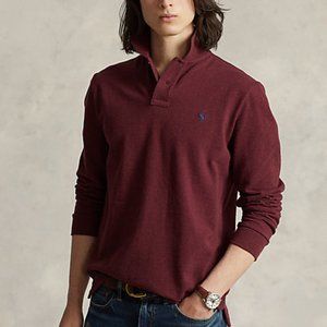 Ralph Lauren Custom Slim Fit Maroon Long Sleeve Polo